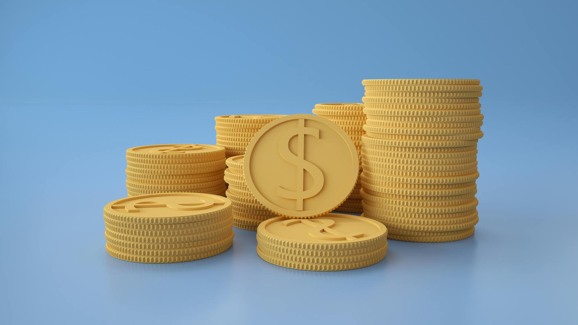 stacks of coins